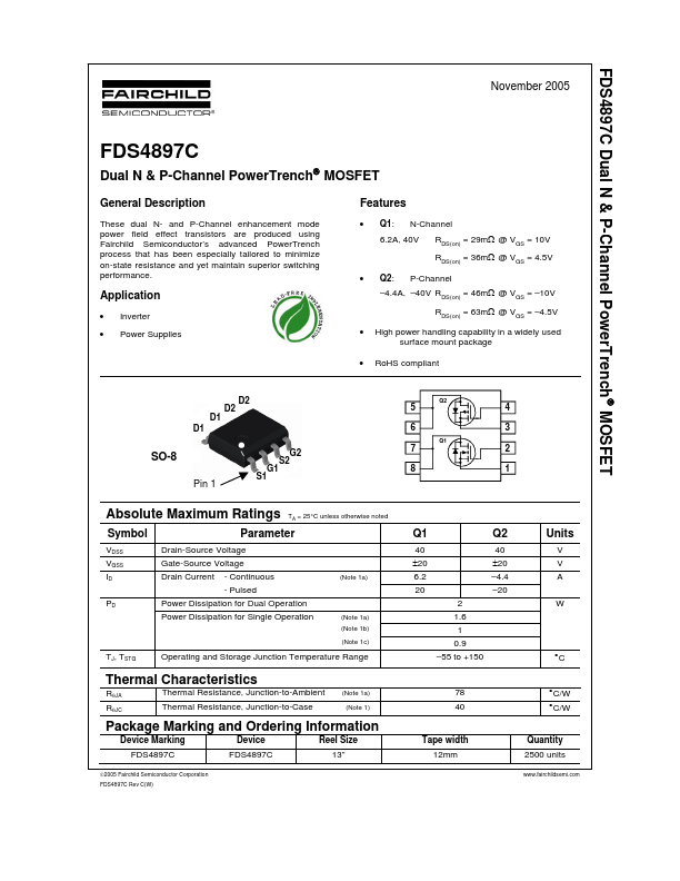 <?=FDS4897C?> डेटा पत्रक पीडीएफ