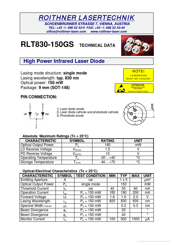 <?=RLT830-150GS?> डेटा पत्रक पीडीएफ