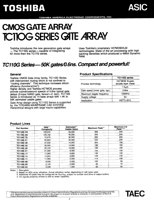 TC110G75 Toshiba