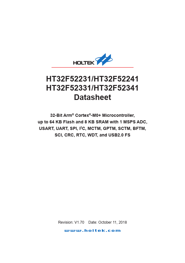 HT32F52241 Holtek Semiconductor