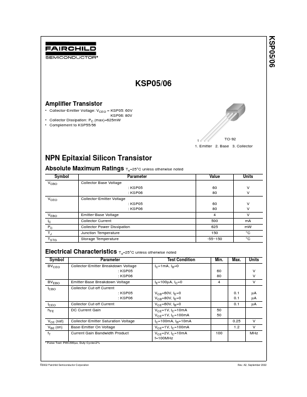 KSP06 Fairchild Semiconductor