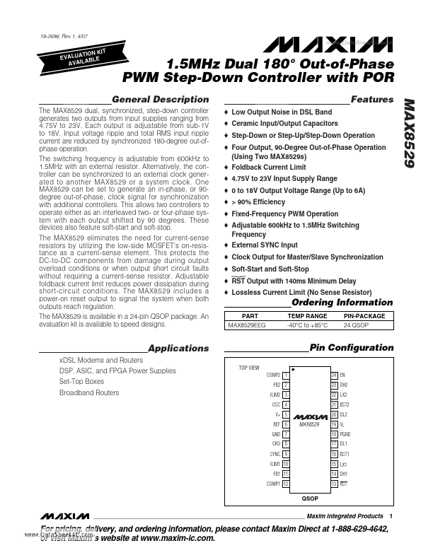 MAX8529 Maxim Integrated Products