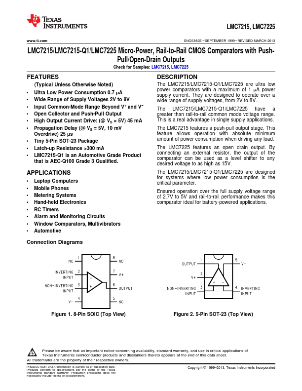 LMC7215 Texas Instruments