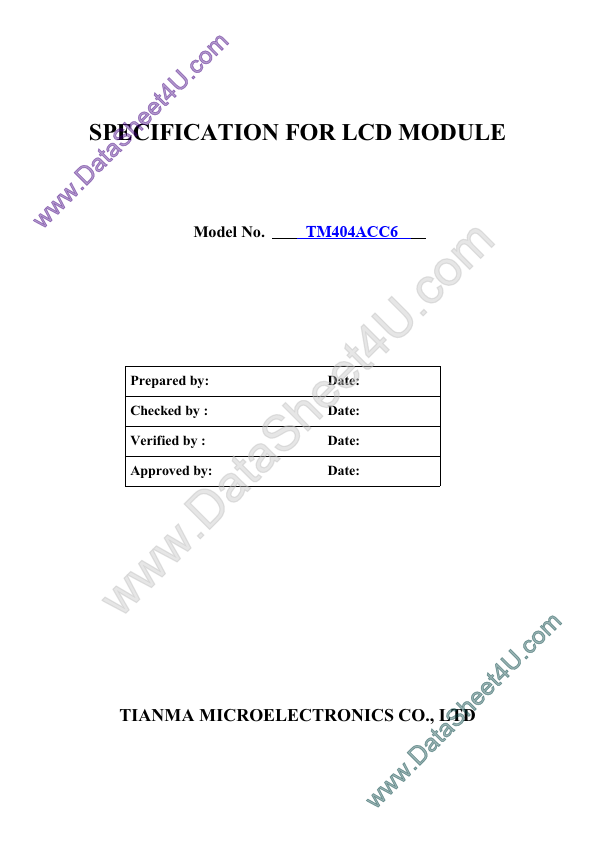 <?=TM404ACC6?> डेटा पत्रक पीडीएफ