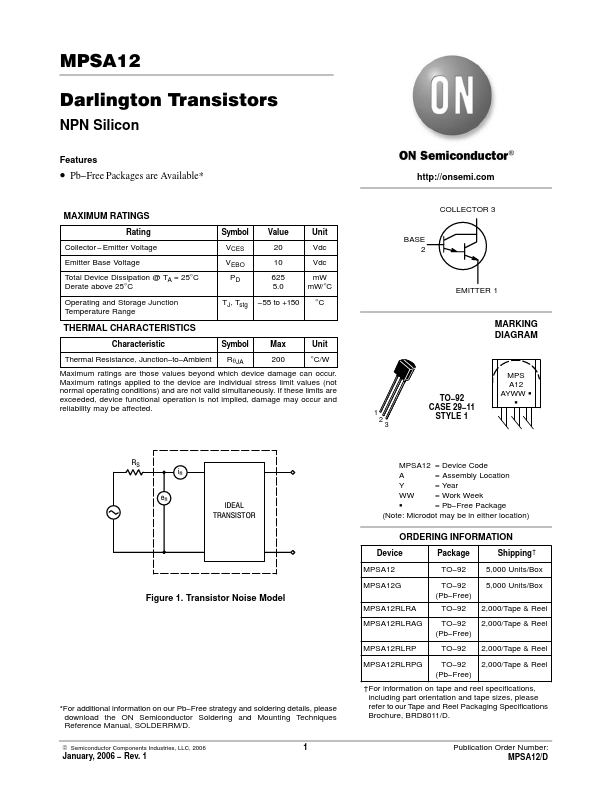 MPSA12 ON Semiconductor