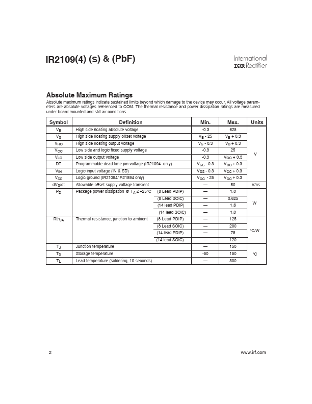 IR2109SPBF