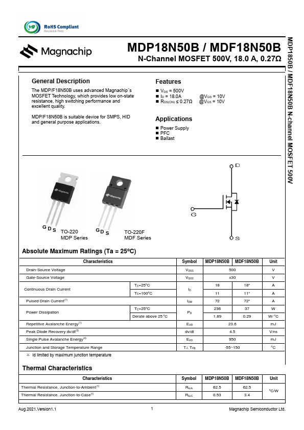 MDF18N50B