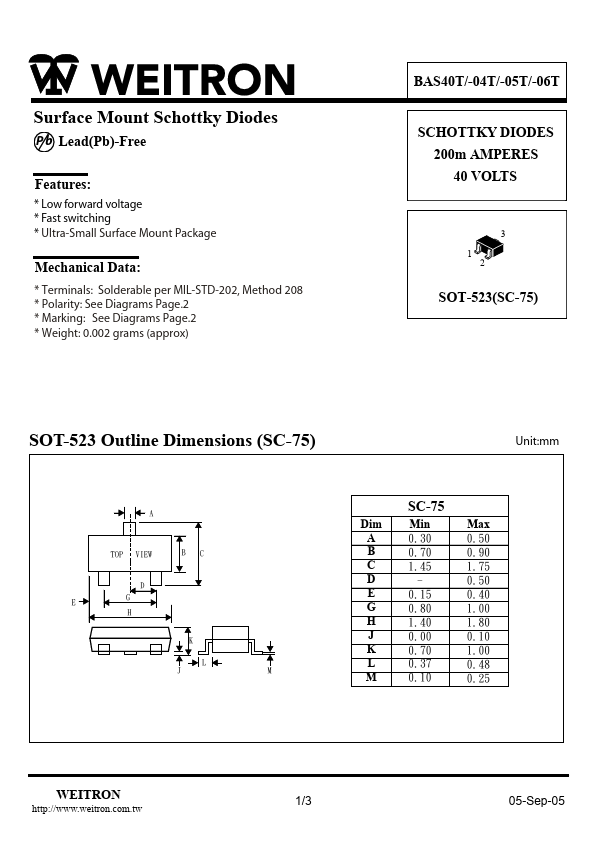 BAS40-06T WEITRON