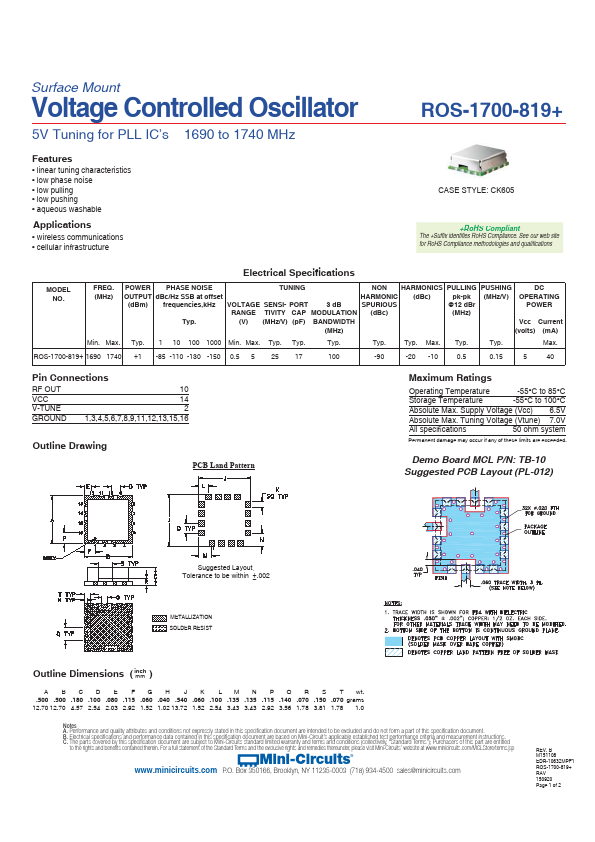 ROS-1700-819+ Mini-Circuits