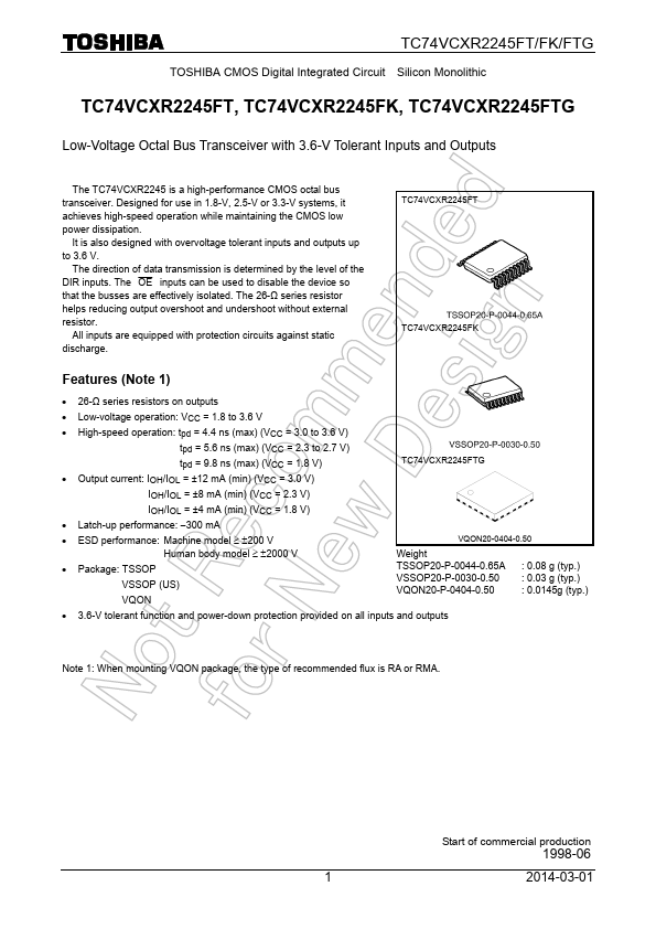 TC74VCXR2245FTG