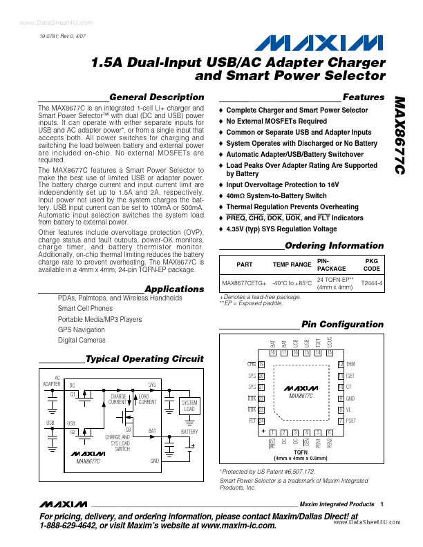 <?=MAX8677C?> डेटा पत्रक पीडीएफ