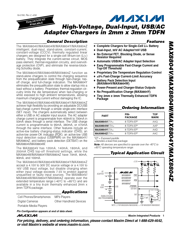 MAX8804W Maxim Integrated Products