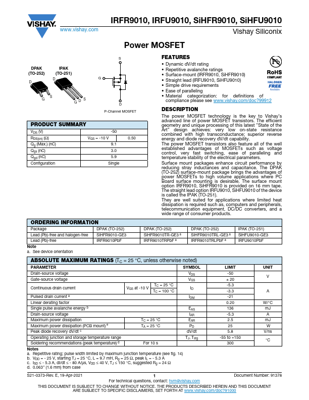 SiHFU9010