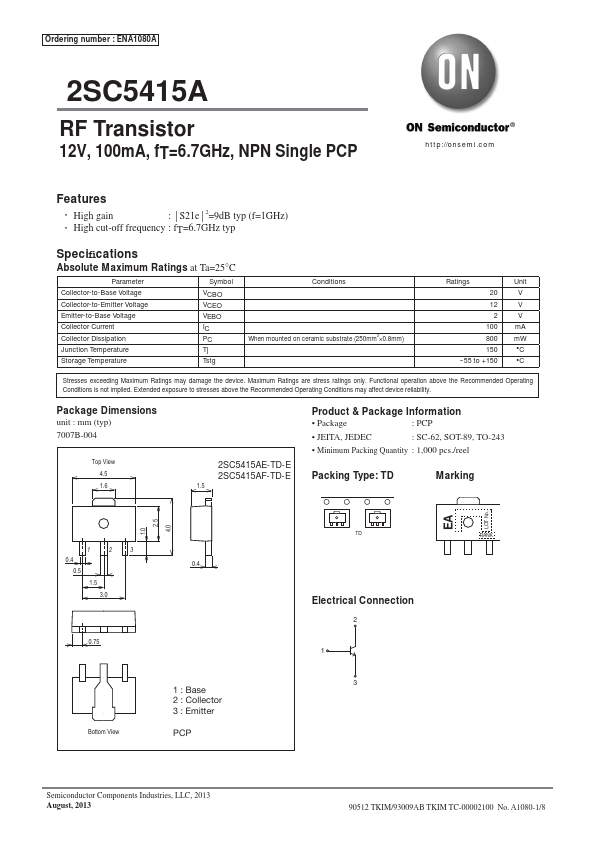 2SC5415A ON Semiconductor