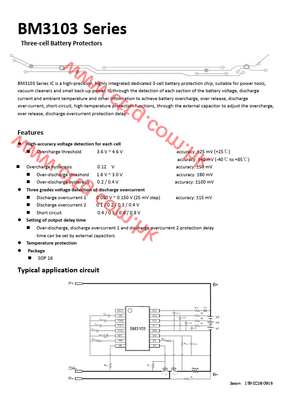 <?=BM3103-TNDB?> डेटा पत्रक पीडीएफ