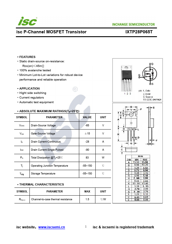 IXTP28P065T