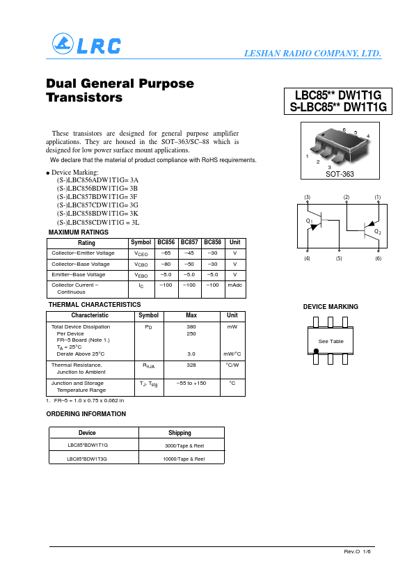 LBC858BDW1T1G