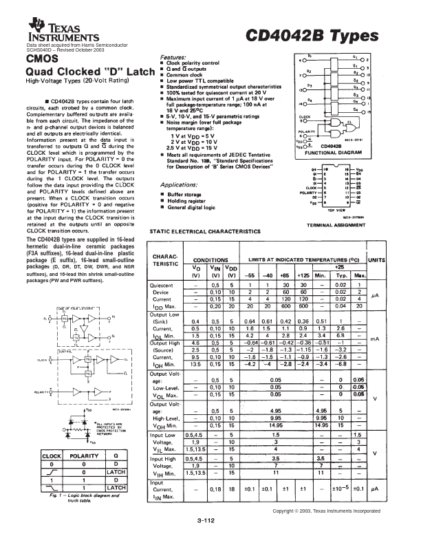 CD4042BM Texas Instruments