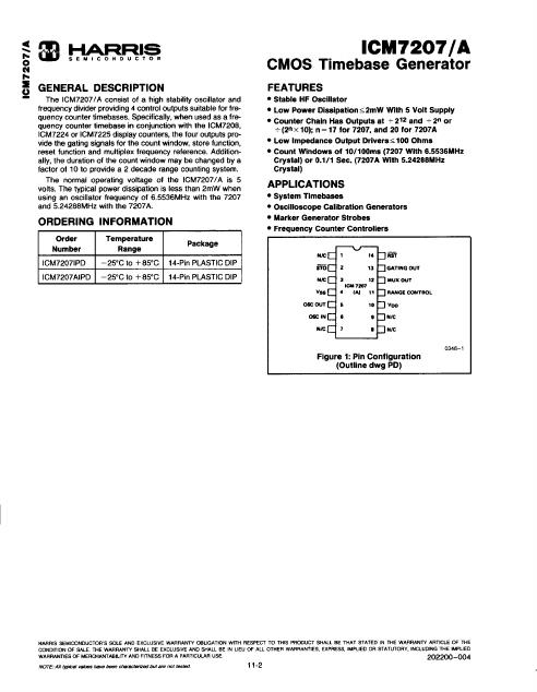 ICM7207A Harris Semiconductor