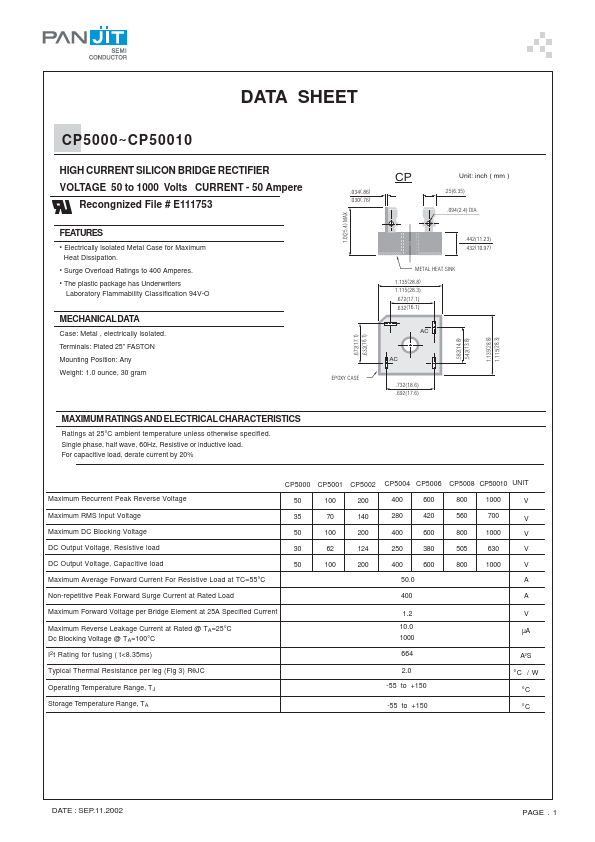 CP5006 Pan Jit International Inc.