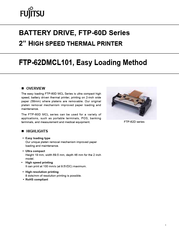FTP-62DMCL101 Fujitsu