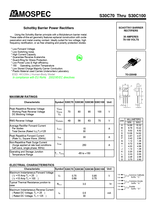 S30C100 MOSPEC