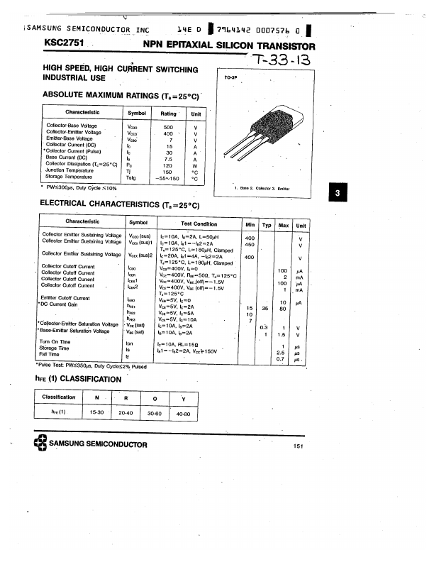 KSC2751 Samsung semiconductor