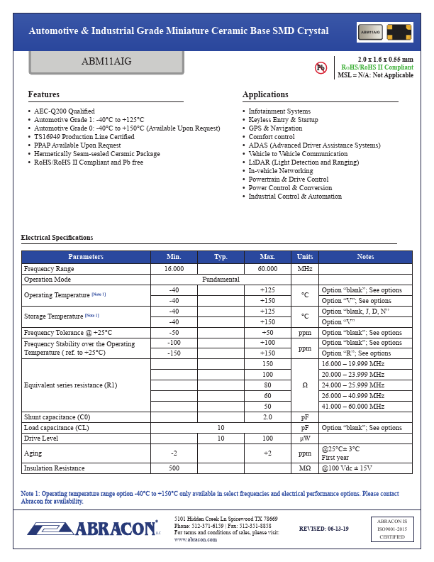 ABM11AIG Abracon Corporation