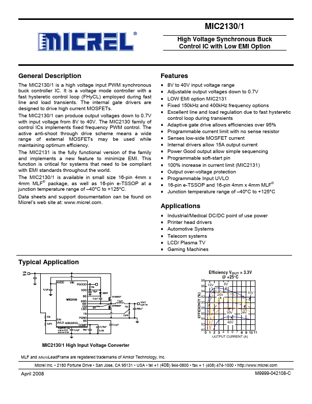 MIC2131 Micrel Semiconductor