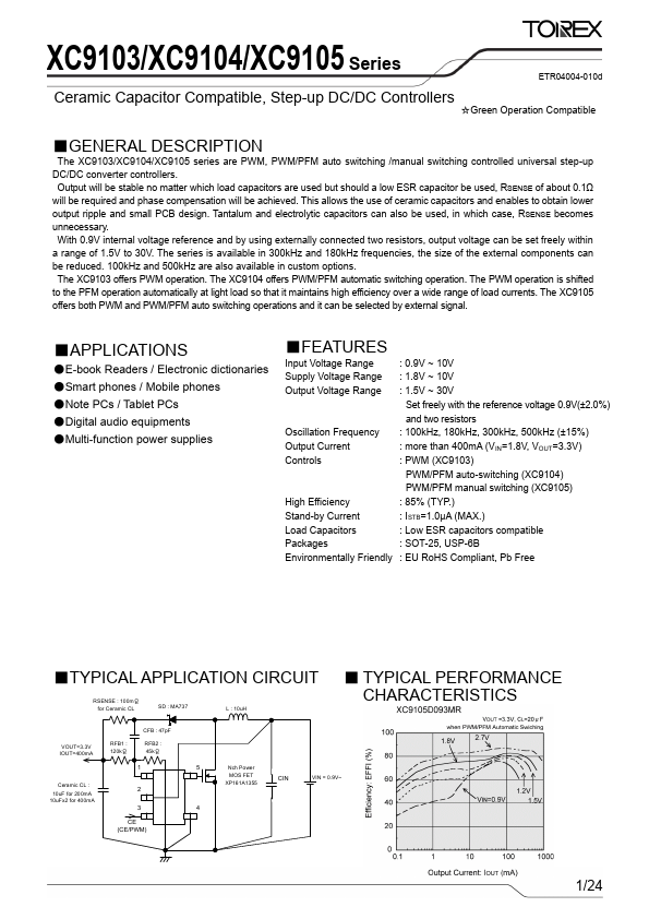 XC9105 Torex Semiconductor