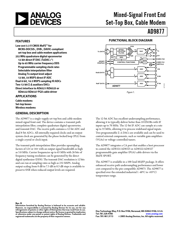 AD9877 Analog Devices
