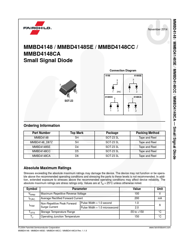 MMBD4148 Fairchild Semiconductor