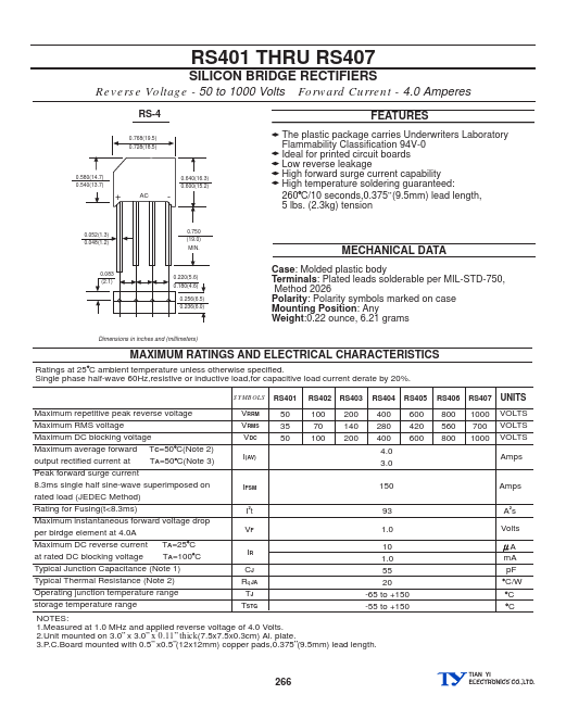 <?=RS405?> डेटा पत्रक पीडीएफ