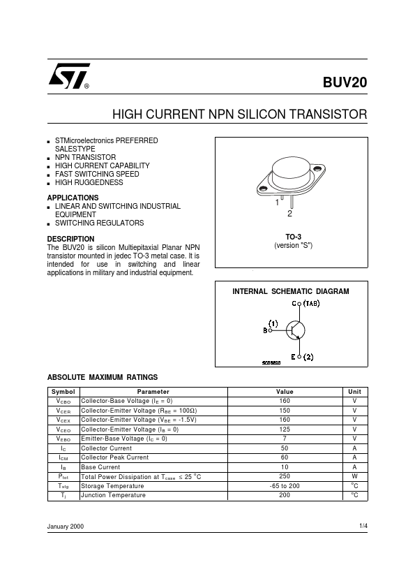 BUV20 STMicroelectronics