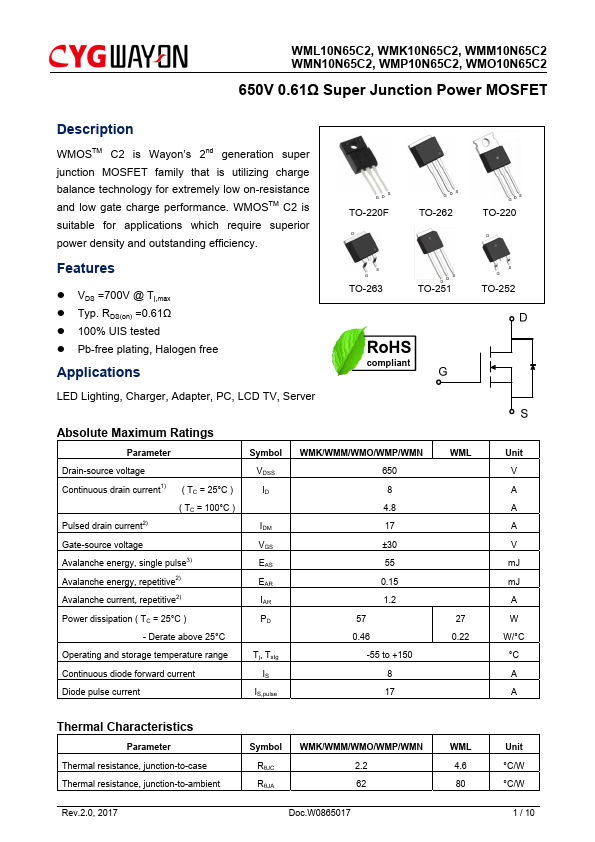 WMP10N65C2