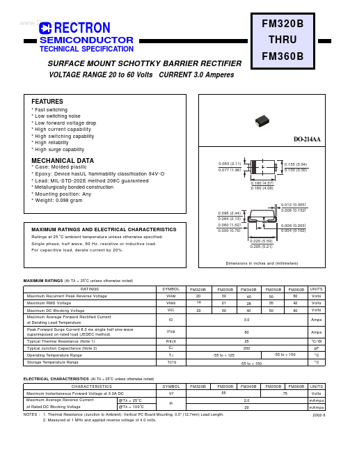 FM340B Rectron Semiconductor