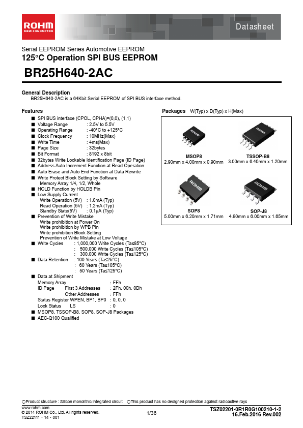 <?=BR25H640-2AC?> डेटा पत्रक पीडीएफ