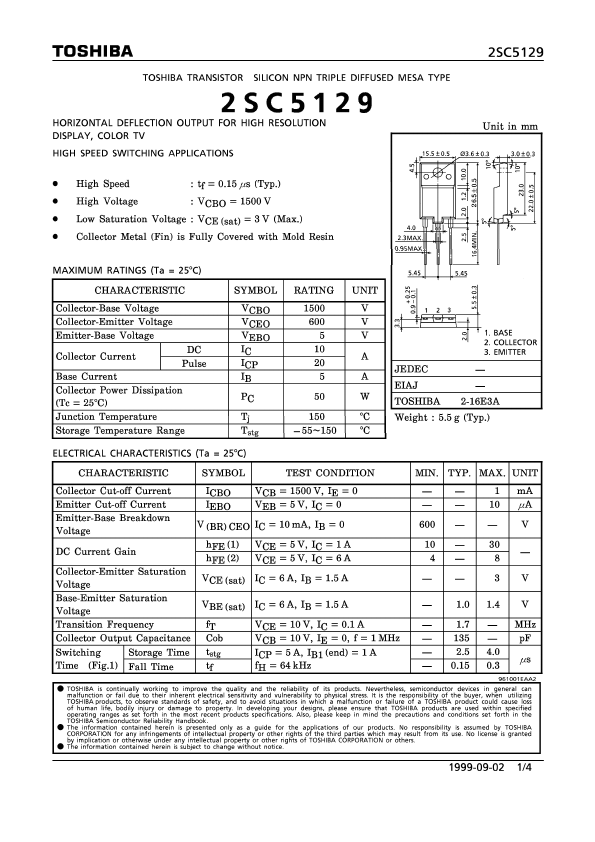 2SC5129 Toshiba Semiconductor