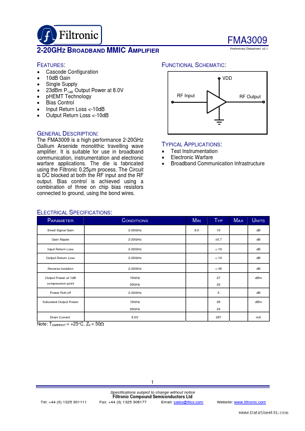 FMA3009 Filtronic