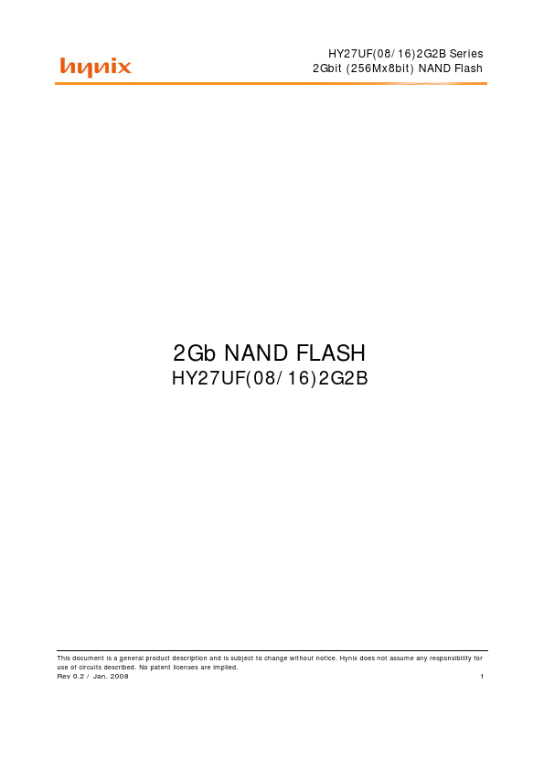 HY27UF082G2B Hynix Semiconductor