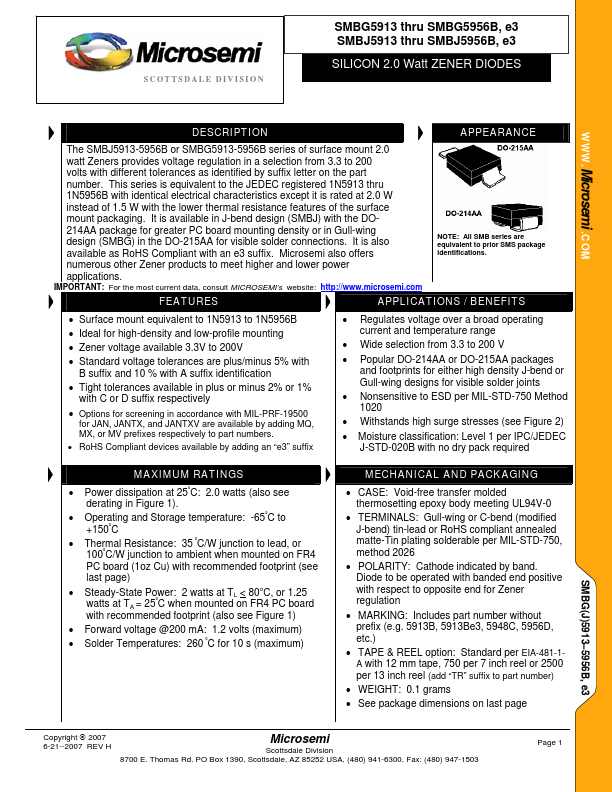 SMBG5950 Microsemi