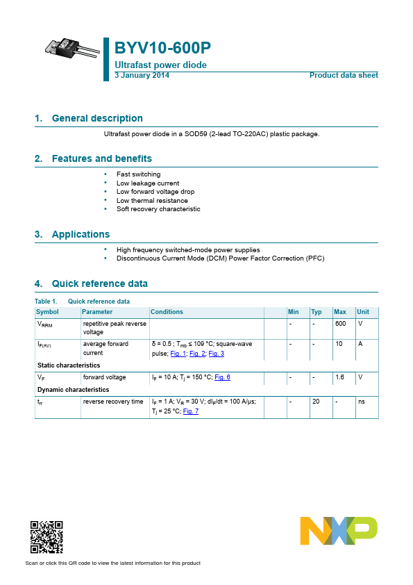 BYV10-600P NXP