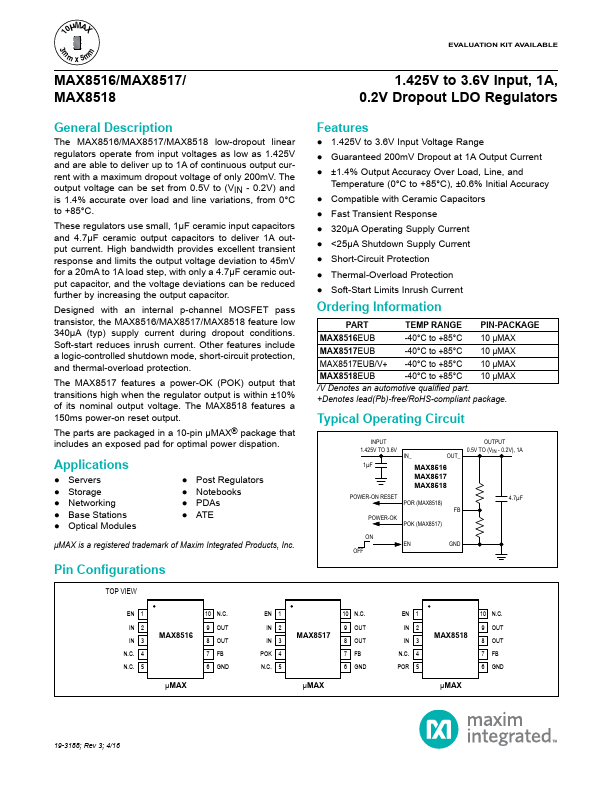 MAX8517 Maxim Integrated Products