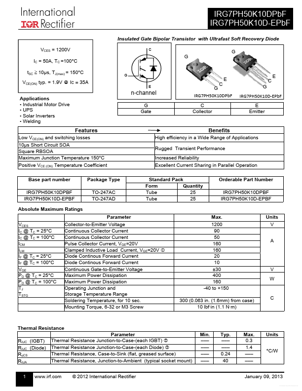 IRG7PH50K10DPBF