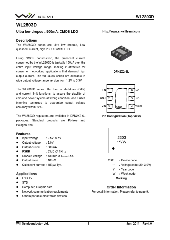 WL2803D Will Semiconductor