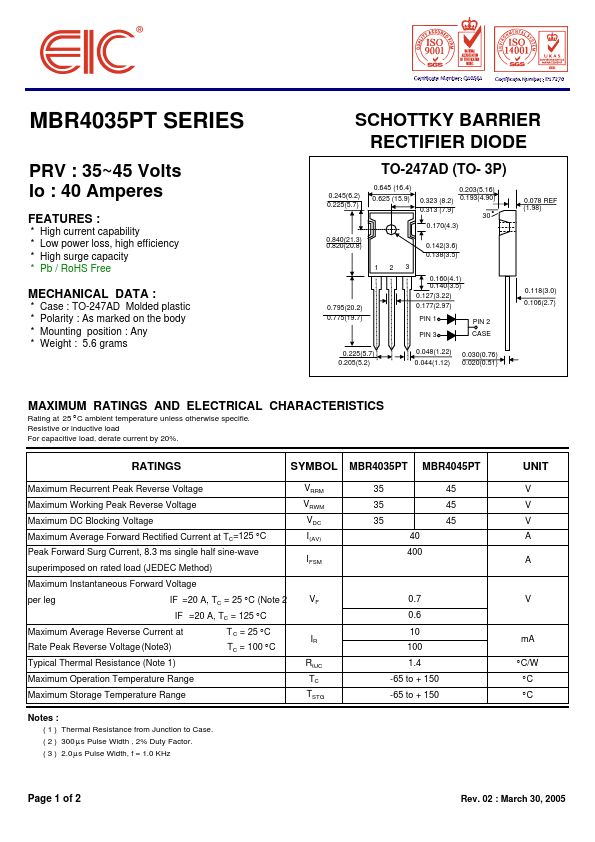 MBR4035PT EIC