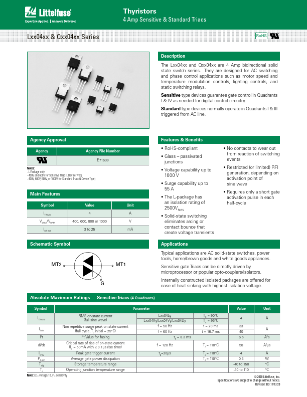 Q4004V5 Littelfuse