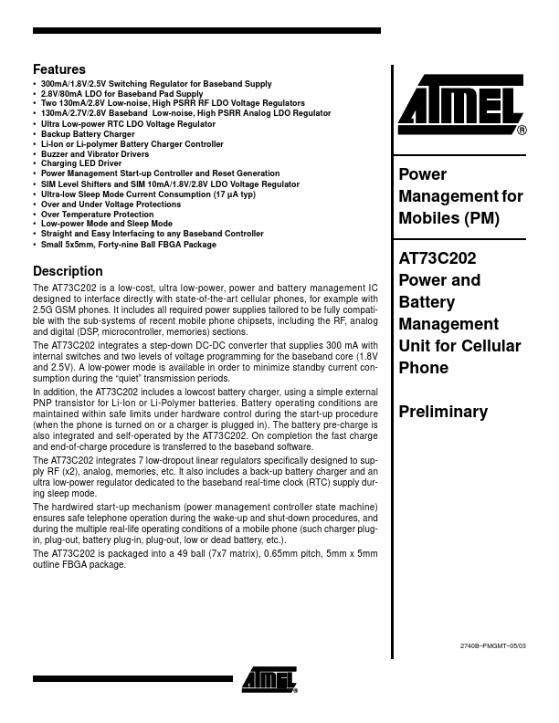 AT73C202 ATMEL Corporation