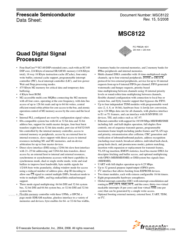 MSC8122 Freescale Semiconductor