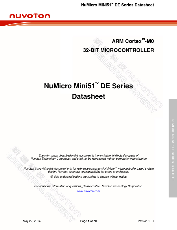 MINI54 Nuvoton Technology